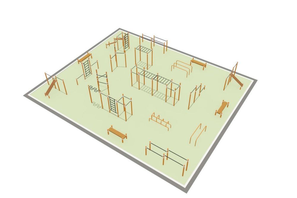 Фотографии Парковая площадка для Воркаут и WRK Pioner A16460
