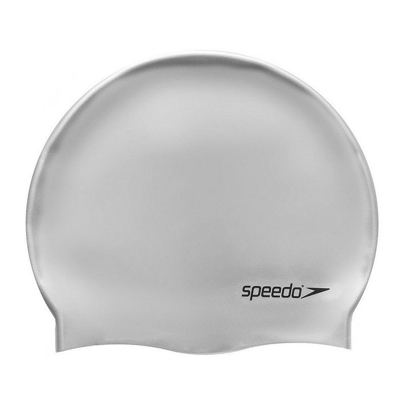 Фотографии Шапочка для плавания Speedo Plain Flat Silicone Cap 8-709911181 серебристый