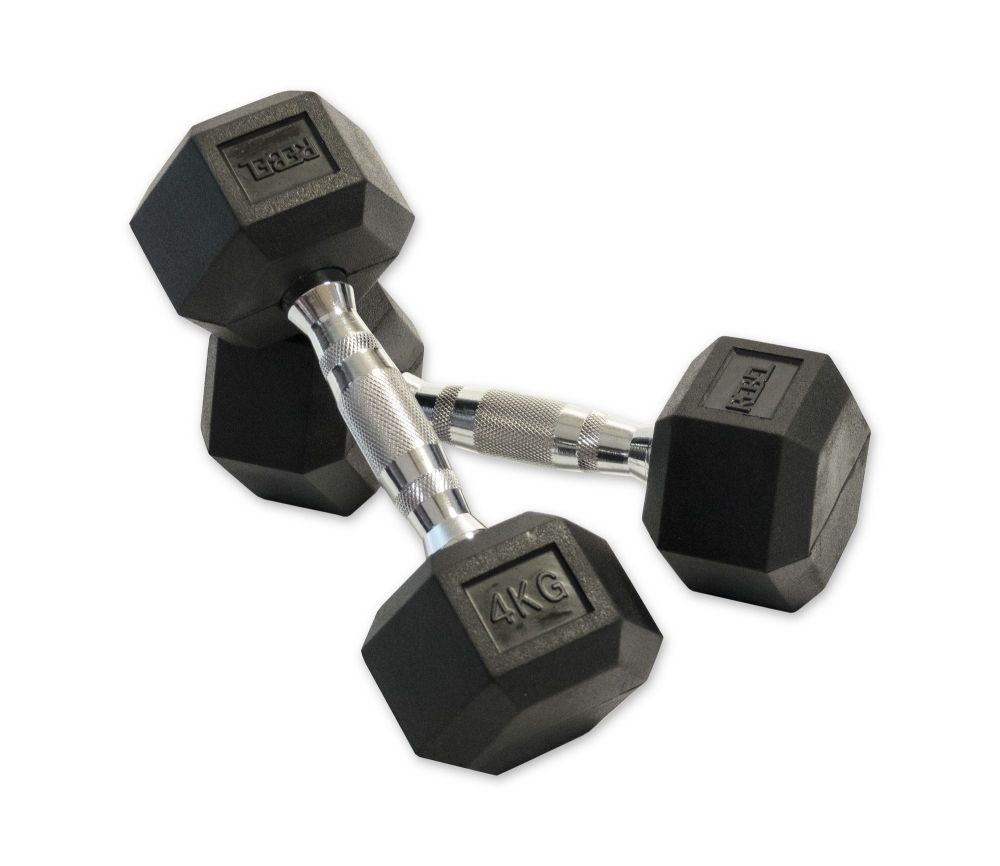 Набор гексагональных гантелей 10 пар от 1 до 10 кг REBEL RGHEX-110 (SET)