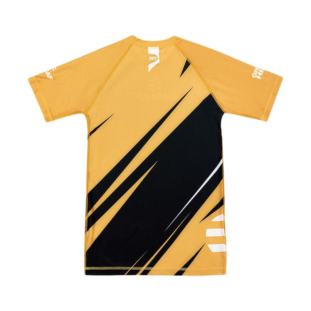 Фотографии Рашгард Green Hill Rash Guard IMMAF approved RGI-4021 черно-золотой