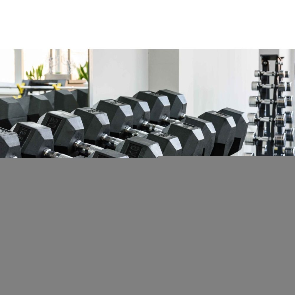 Гантель гексагональная обрезиненная PROFI-FIT  7 кг