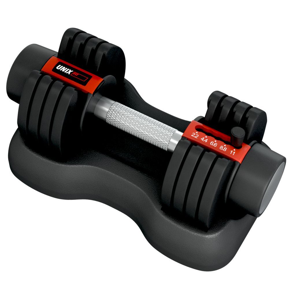 Фото Гантель со ступенчатой регулировкой UNIX Fit 11 кг черная