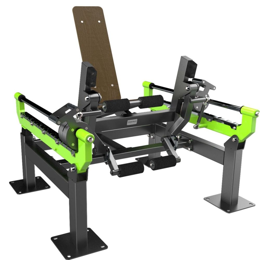 Фото Уличный тренажер Разгибание ног сидя с переменной нагрузкой