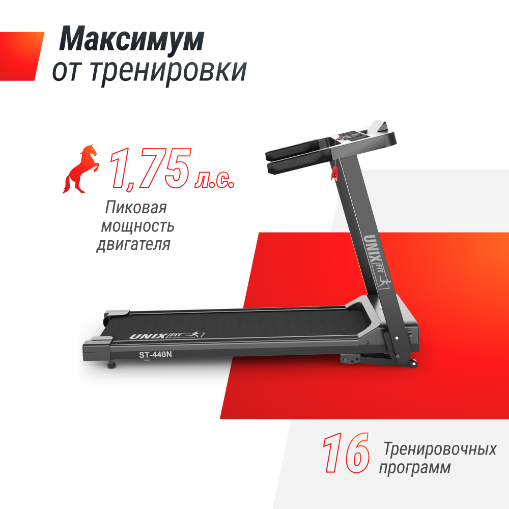 Картинки Беговая дорожка UNIX Fit ST-440N Black