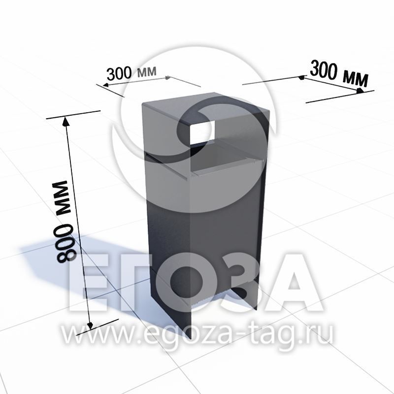 Фото Урна с крышкой и дверцей «Урбан» 5231