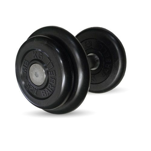 Фото Гантель MB Barbel 8,5 кг, неразборная, с вращающающейся хромированной ручкой