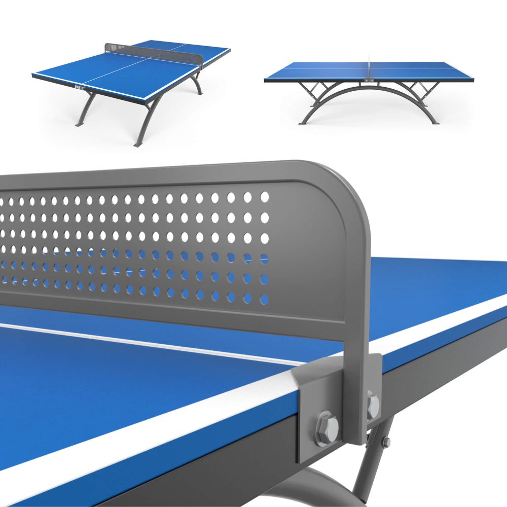 Фотографии Антивандальный теннисный стол UNIX Line 14 mm SMC синий, серый