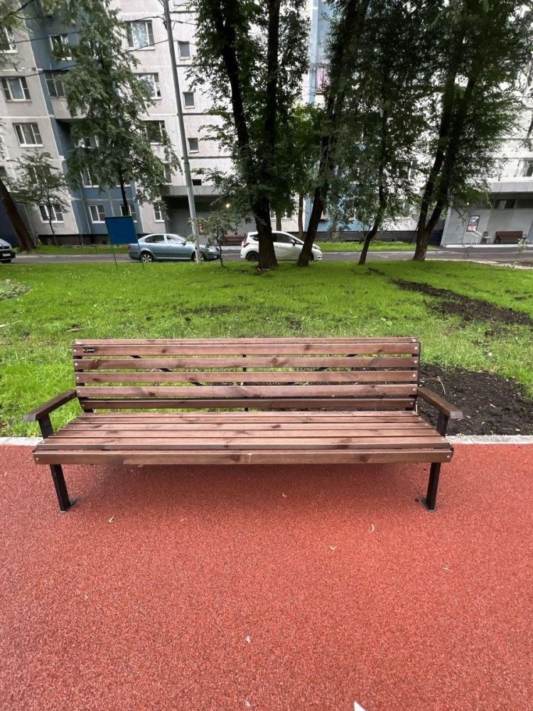 Фотографии Скамейка стальная «Модерн»