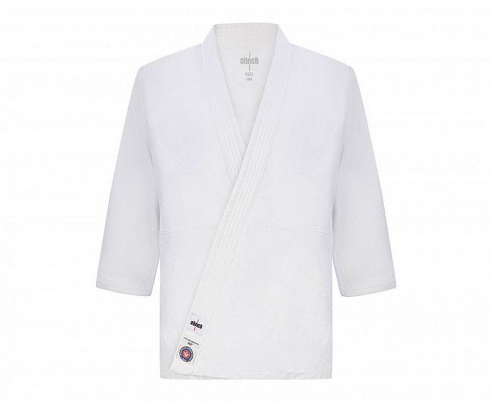 Фотографии Кимоно для дзюдо Clinch Judo Red FDR C555 белый