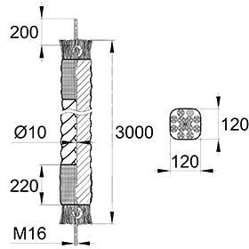 Фотографии Плетеный канат БРЕВНО Квадратное 3,0