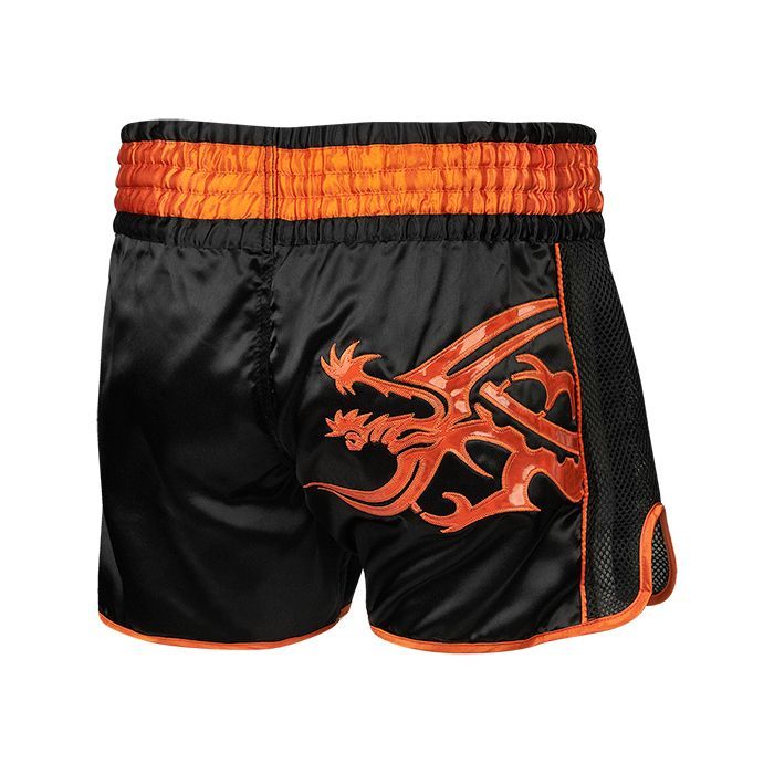 Фотографии Шорты для тайского бокса Green Hill Garuda TBSG-6621, черно-оранжевые