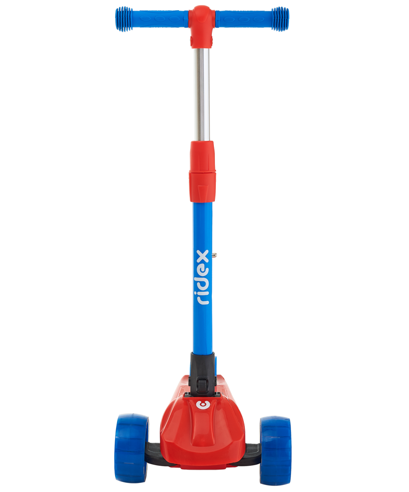 Фотографии Самокат 3-колесный Juicy R 120/80 мм, красный/синий