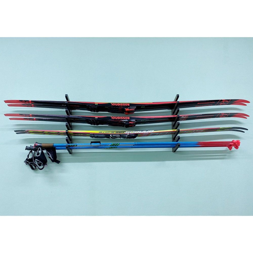 Фотографии Вешалка Эконом для беговых лыж, пристенная 45х80х18см  SE-7