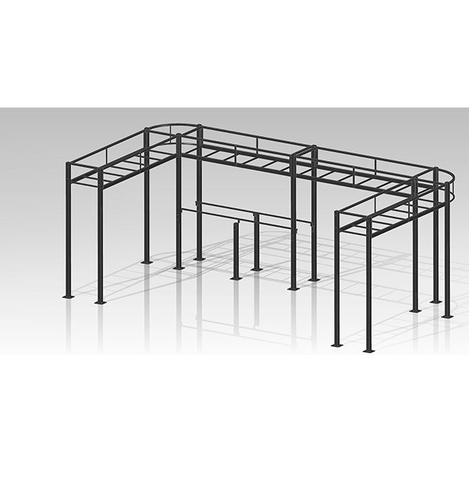 Фото Спортивная площадка с длинным рукоходом и брусьями