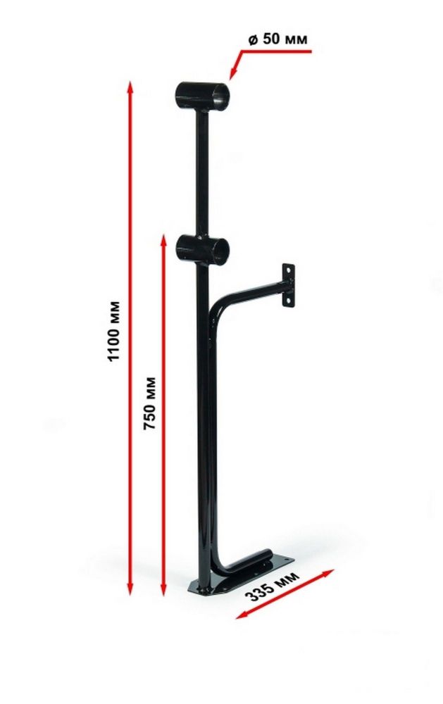 Фотографии Стойка балетного станка двухуровневого Poleaction Модель №4 615