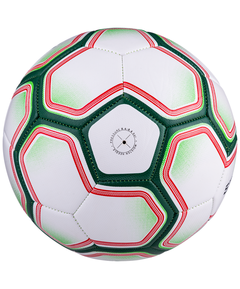 Фотографии Мяч футбольный Nano №5, белый/зеленый