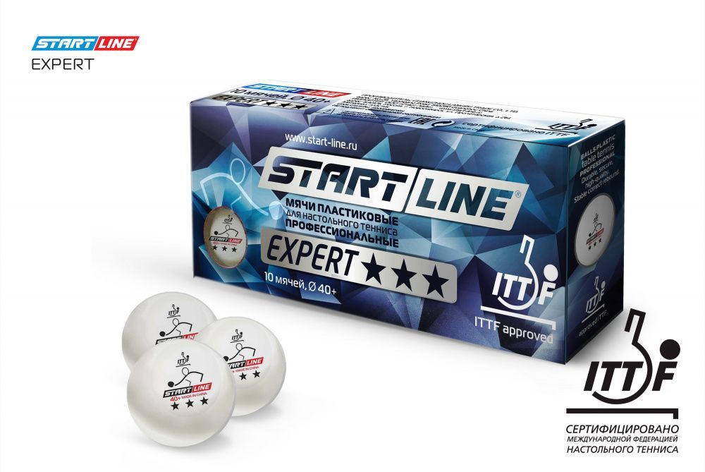 Фотографии Мячи Start line EXPERT V40+ 3* (ITTF) (10 шт)