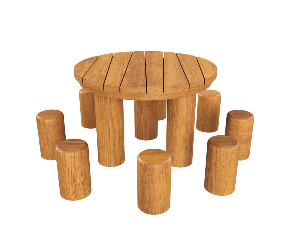 Фотографии Стол с пеньками HARDWOOD «Лесная поляна»
