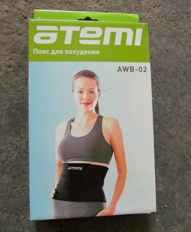 Фотографии Пояс для похудения Atemi AWB-02 (110х25см) черный