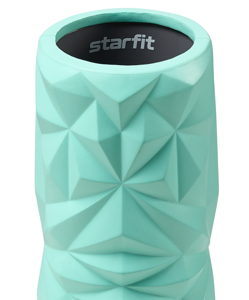 Фотографии Ролик массажный FA-507, EVA/PP, средняя жесткость, 32,5x12,5 cм, мятный/серый