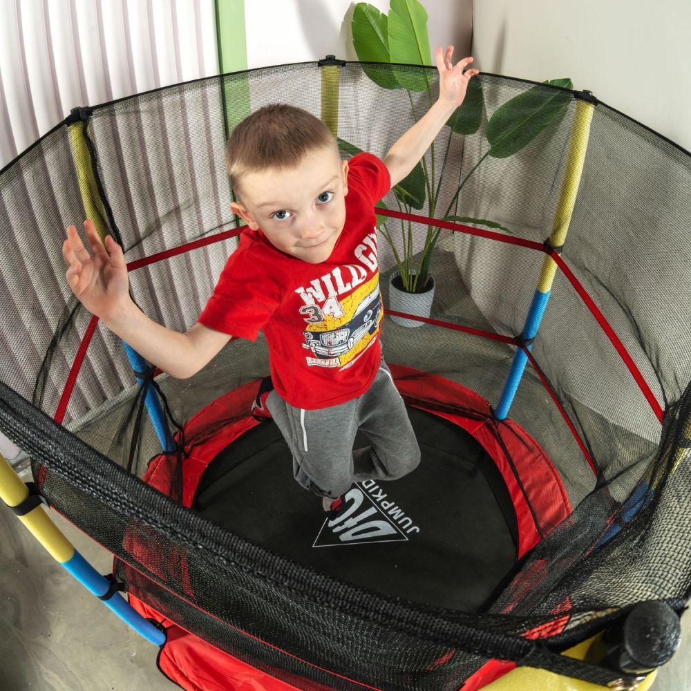 Фотографии Батут DFC JUMP KIDS 55" красн/желт/син, сетка (137см)
