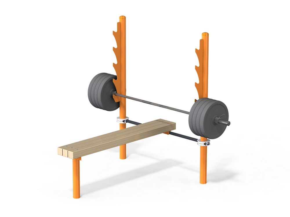 Фото Скамья для жима от груди уличная Воркаут Pioner A16939