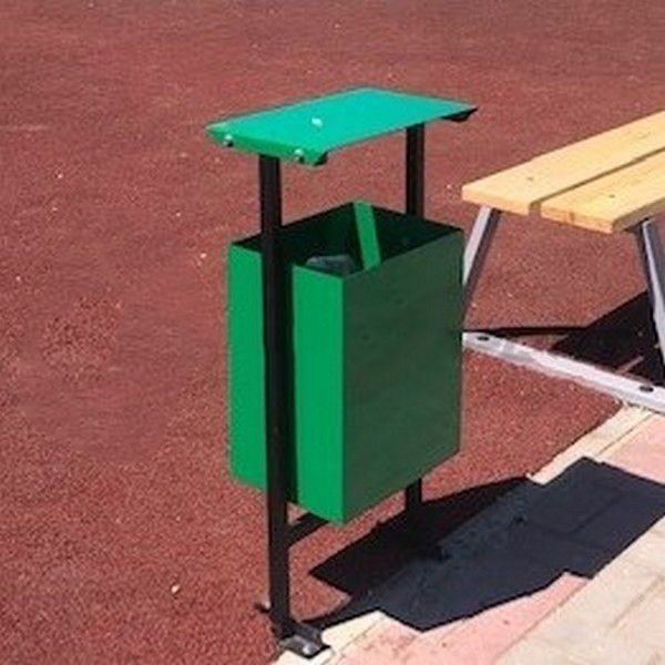 Фото Урна для мусора прямоугольная с навесом «Бабочка»