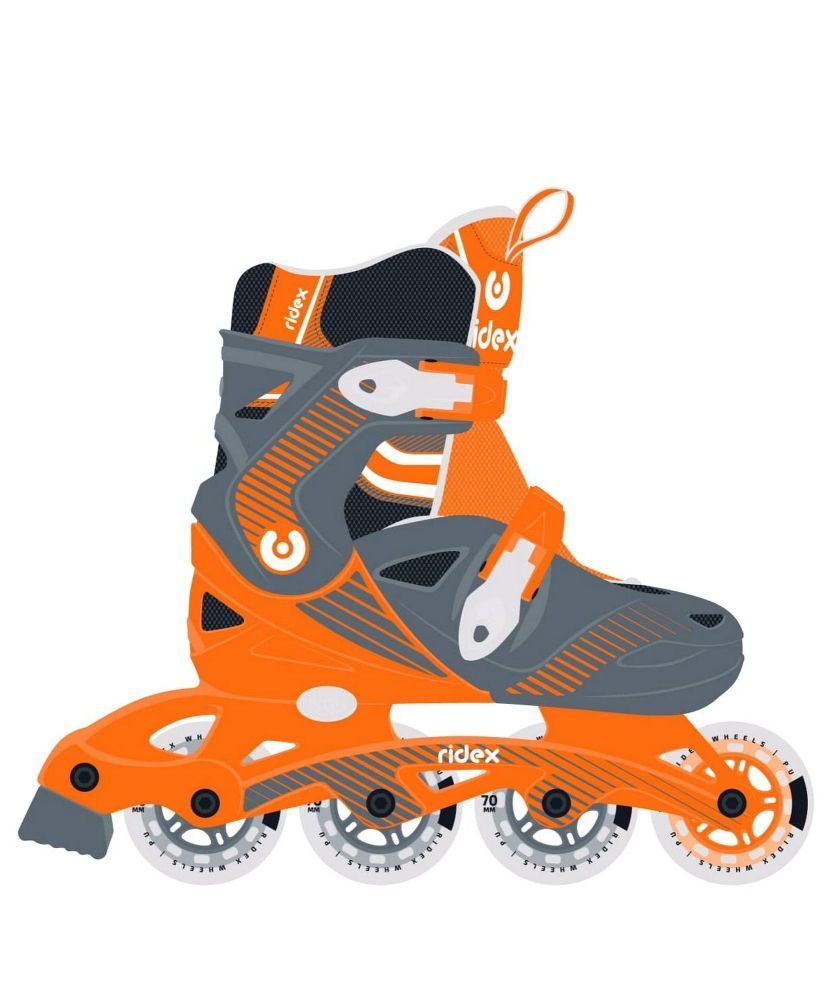 Фото Ролики раздвижные Ridex Swipe, пластиковая рама, Orange