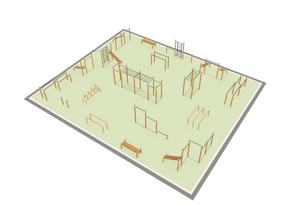 Фотографии Парковая площадка для Воркаут и WRK Pioner A16462