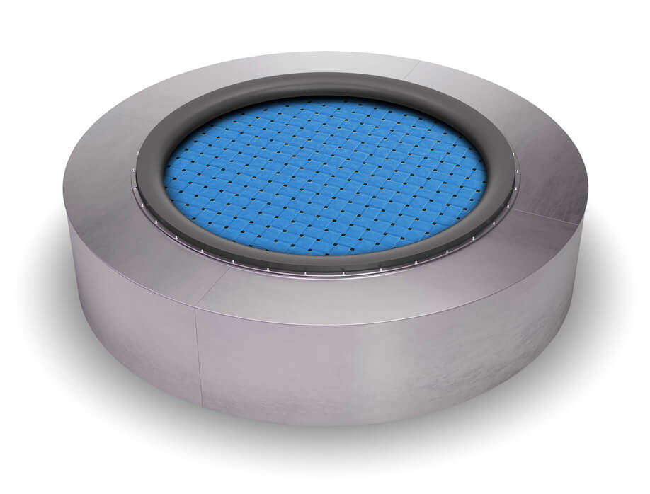 Фото Батут с полотном из ремней с цветным покрытием «Mevik Plus PU C-1000» круг