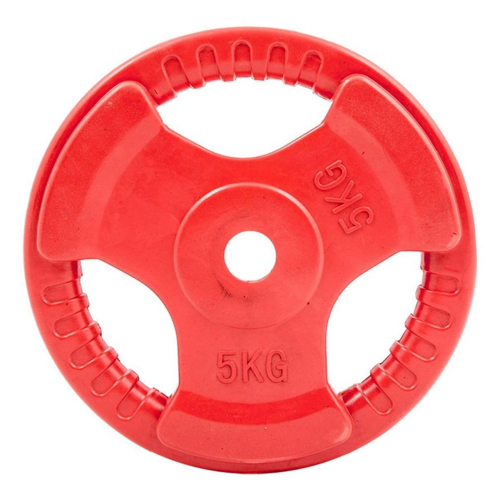 Фото Диск обрезиненный (три хвата, цветной) D26 мм PROFI-FIT  5 кг