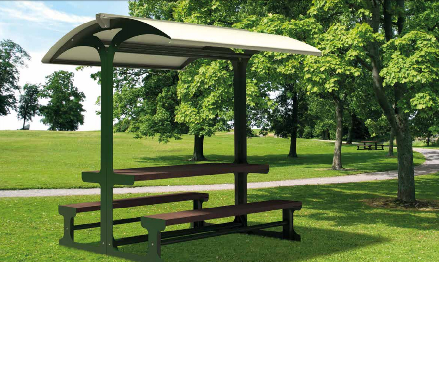 Фото Стол городской Пальма с навесом