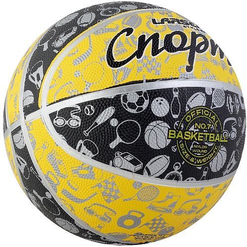 Фотографии Мяч баскетбольный Larsen Style Black/Yellow