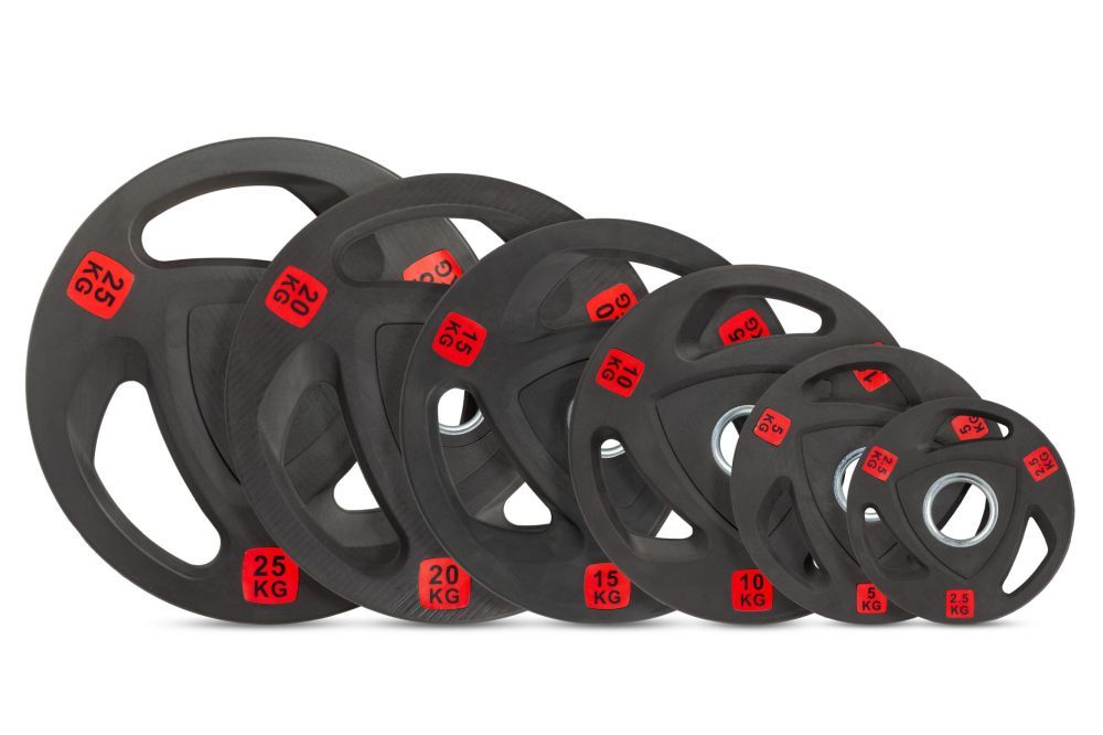 Диск 51 мм. NEO обрезиненный с 3-мя хватами 25 кг, VictoryFit VF-ST51250