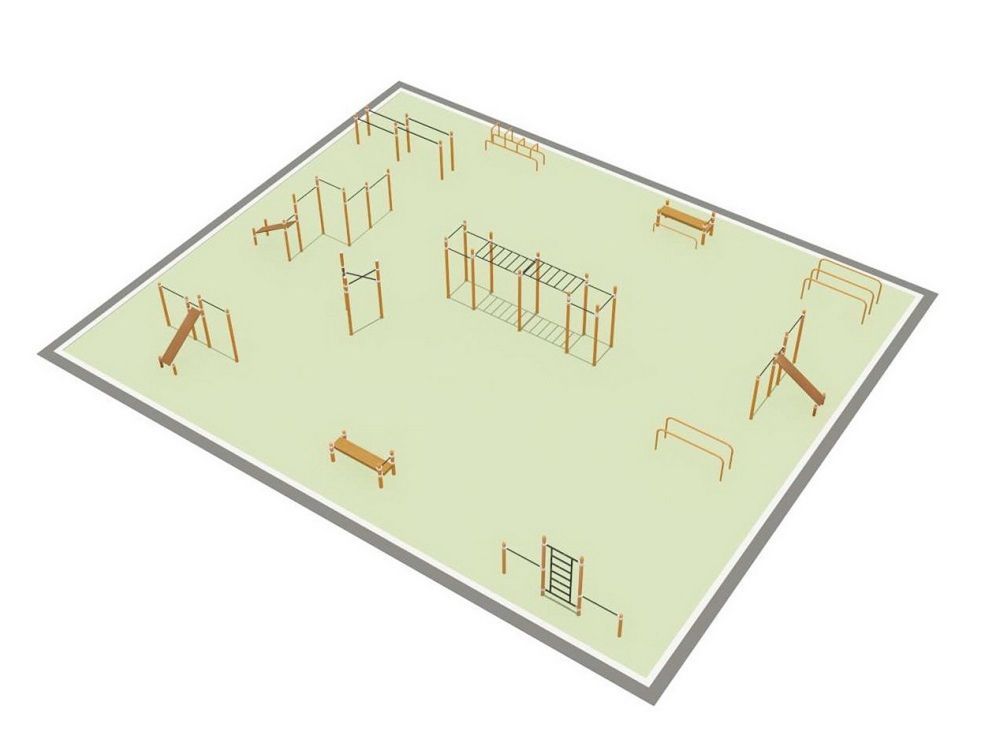 Фотографии Парковая площадка для Воркаут и WRK Pioner A16610