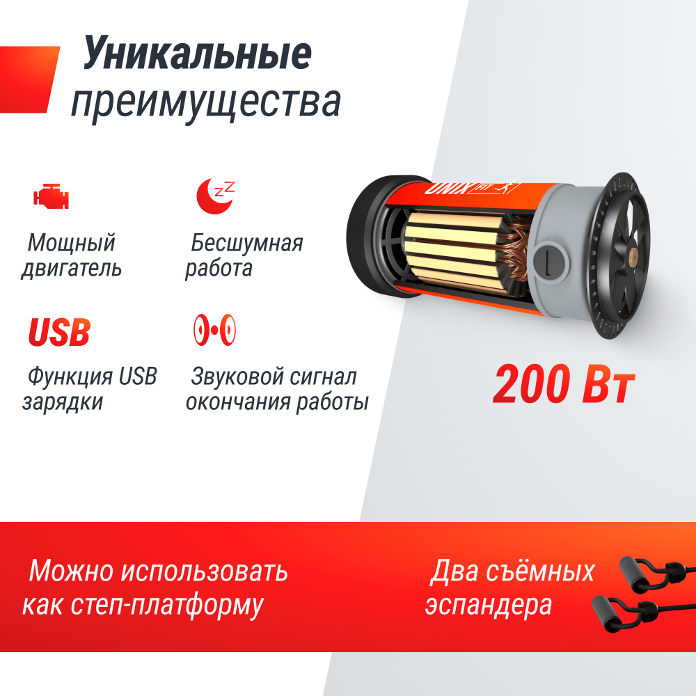 Виброплатформа UNIX Fit усиленная / Intensive 2D Red