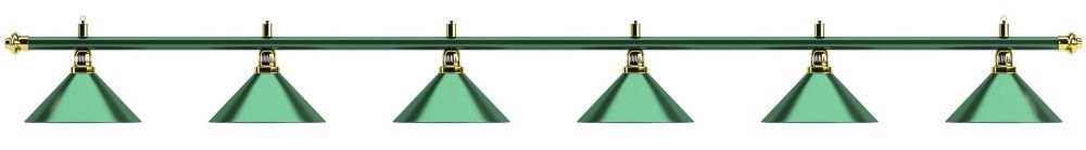 Фотографии Лампа на шесть плафонов «Allgreen» (зелёная штанга, зелёный плафон D35см)