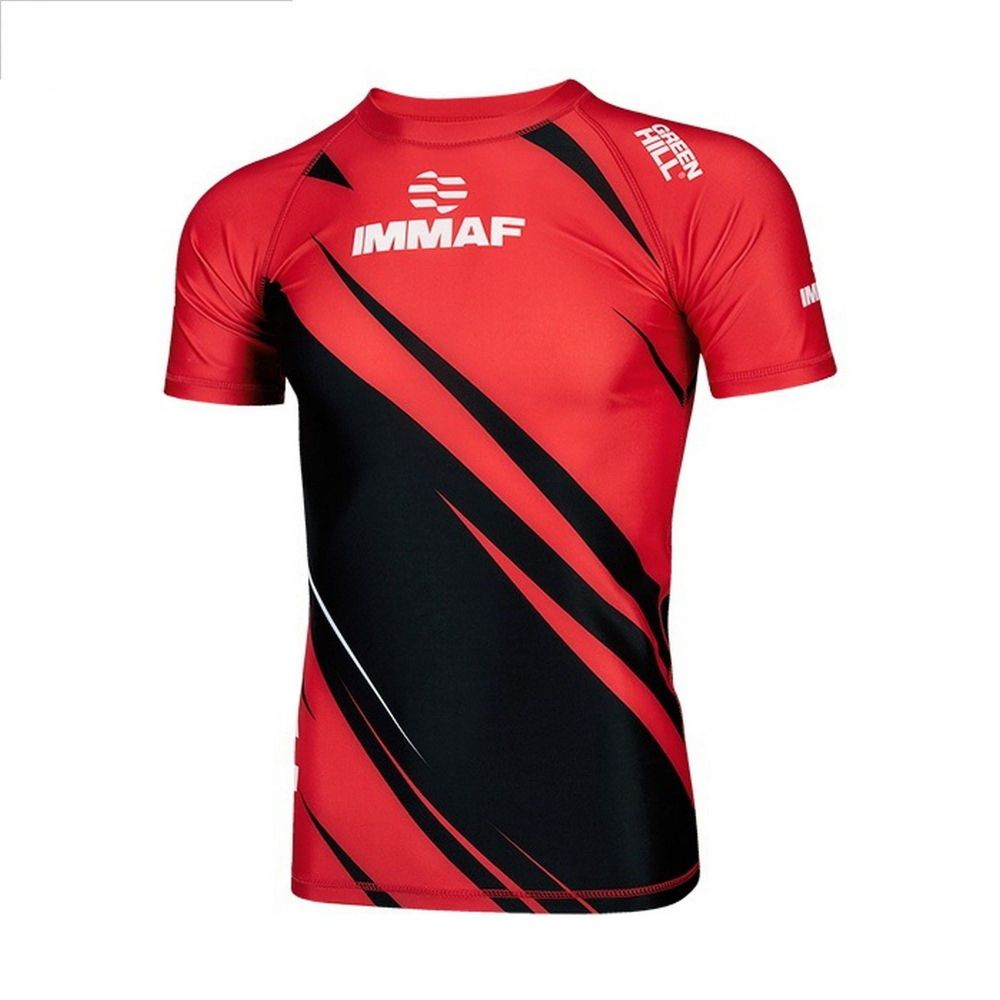Фотографии Рашгард Green Hill Rash Guard IMMAF approved RGI-4021 красный