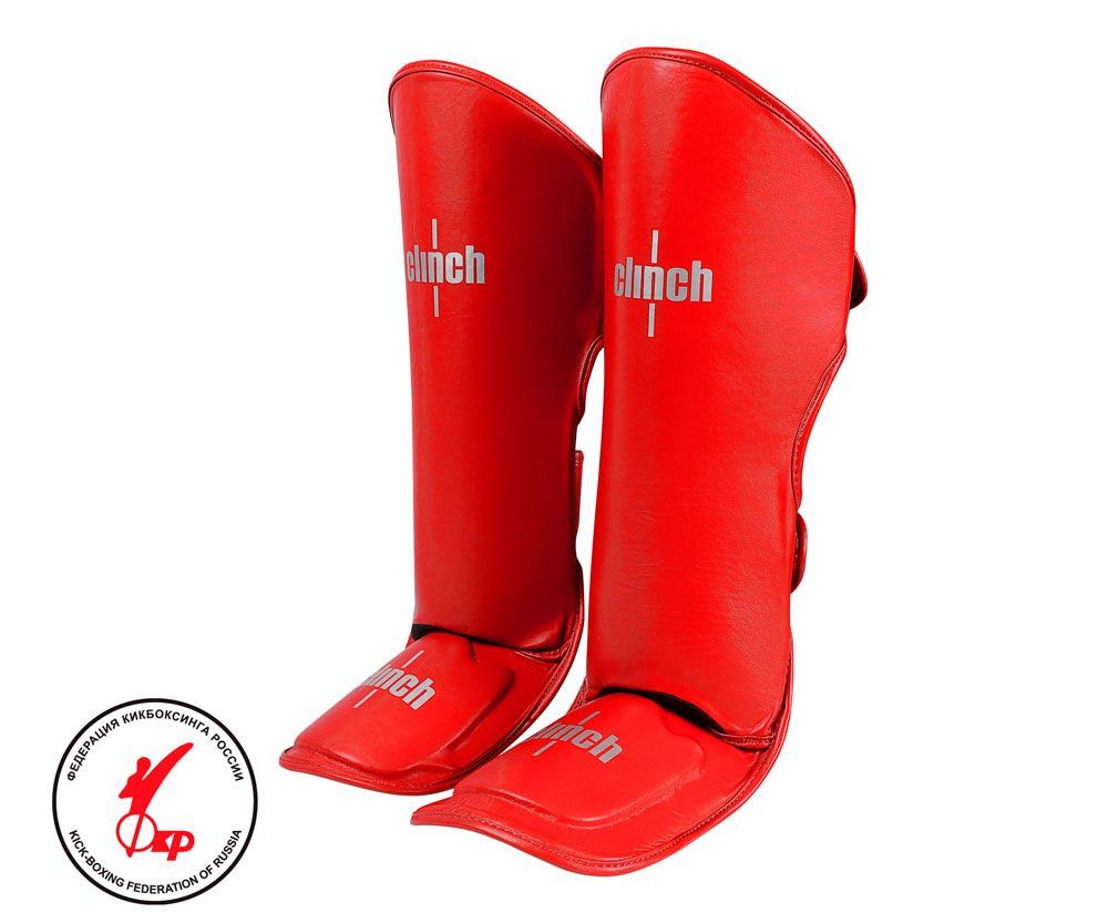 Фотографии Защита голени и стопы Clinch Shin Instep Guard Kick красная
