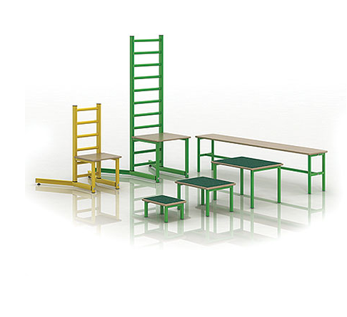 Фото Набор оборудования для ЛФК (стул, скамейка, скамейки-вкладыши)