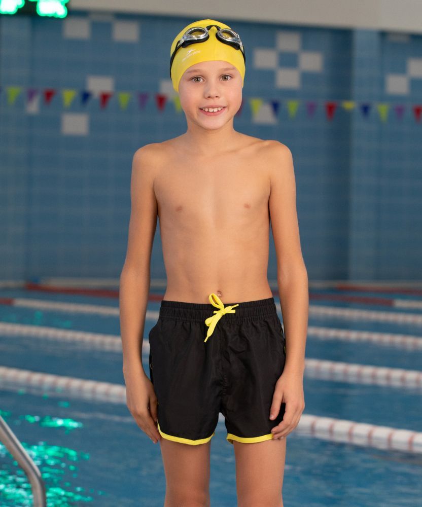 Фотографии Шорты для плавания Station Black/Lime, полиэстер, детский