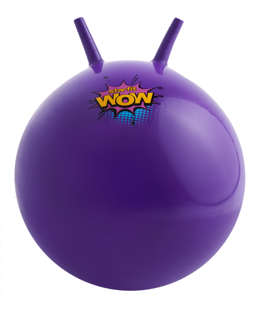 Фото Фитбол детский с рожками GB-411 антивзрыв, 650 гр, фиолетовый, 55 см
