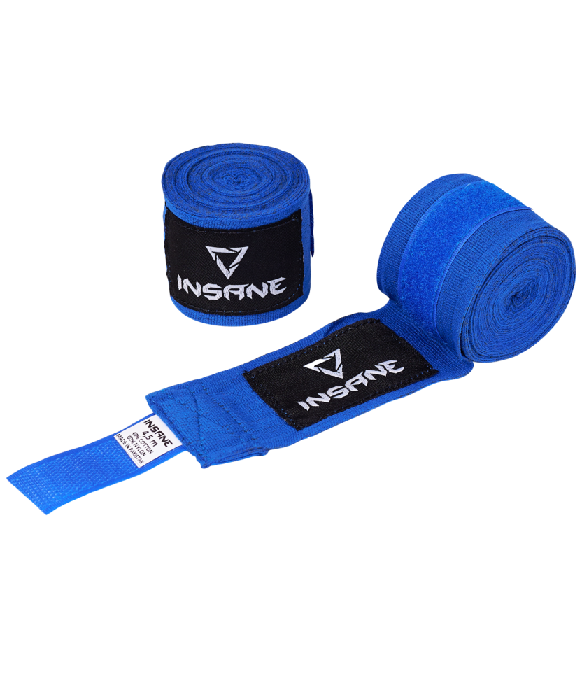 Фото Бинт боксерский COBRA, хлопок/нейлон, синий, 4,5 м