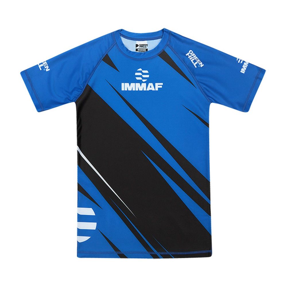 Фотографии Рашгард Green Hill Rash Guard IMMAF approved RGI-4021 синий