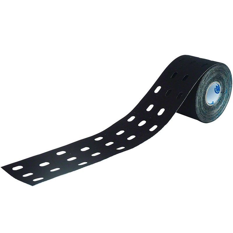 Фото Тейп кинезиологический CureTape Punch Black, перфорированный