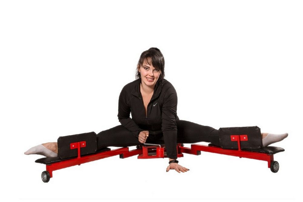 Тренажер для растяжки поперечного шпагата красный Pioner A12240