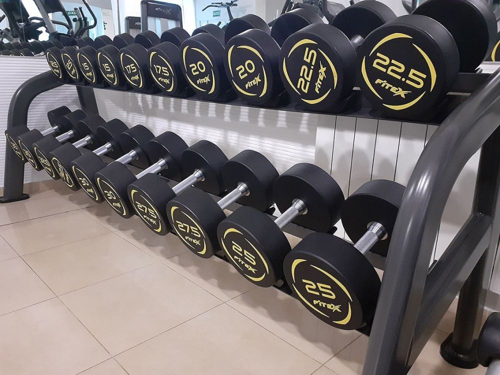 Комплект полиуретановых гантелей 2,5-25кг (10пар)