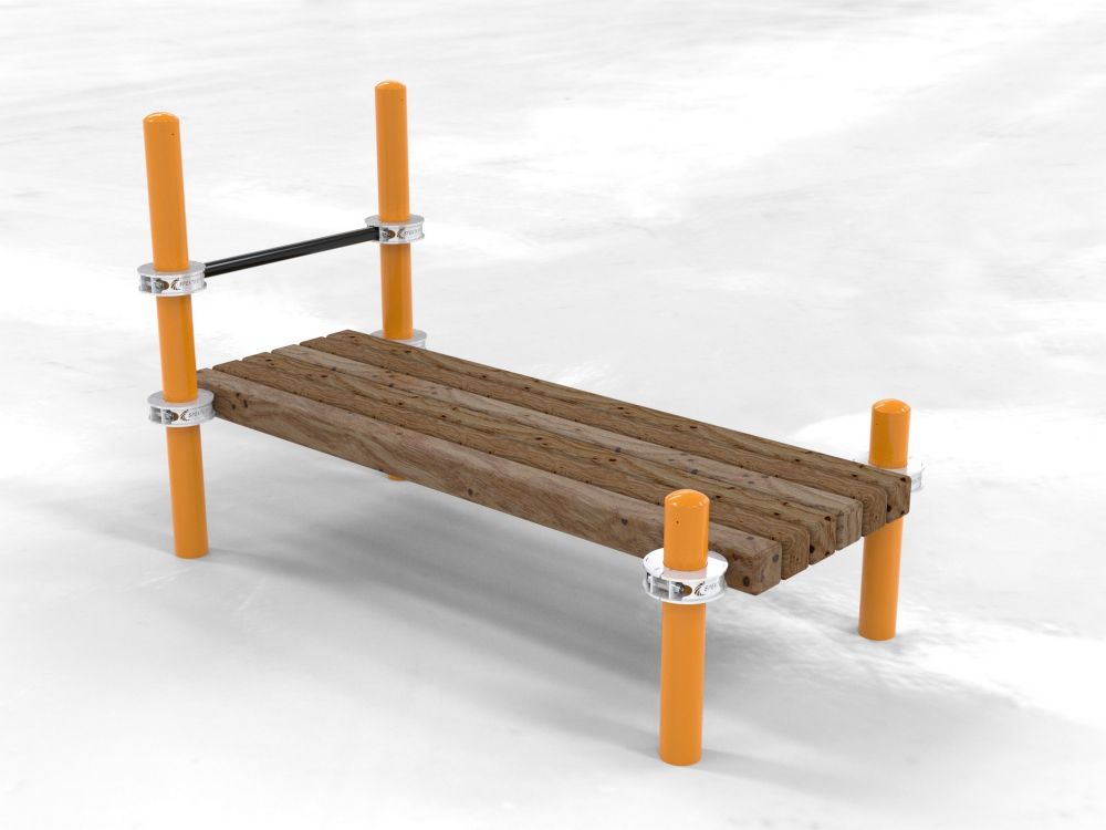 Фотографии Лавочка Воркаут для пресса с перекладиной Pioner A17360