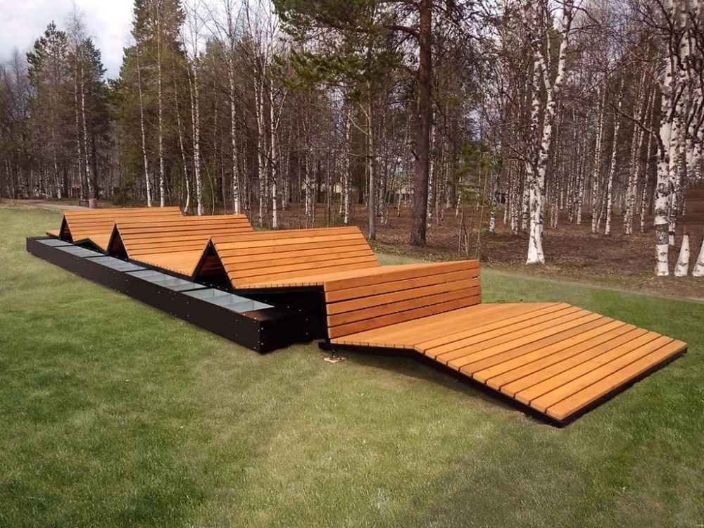 Фото Парклет "Зигзаг" (Черный (RAL 9005 Ш))
