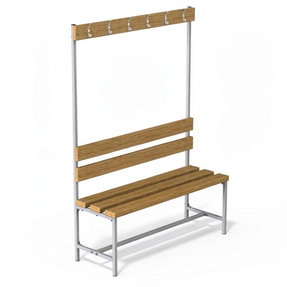 Фото Скамейка с вешалкой для раздевалок, 160 см разборная Pioner A17218